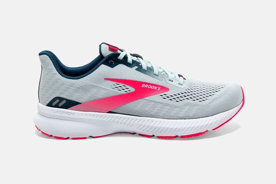 Brooks Running Shoes Womens Grey/Pink - Launch 8 Road - 6945-FAWTX